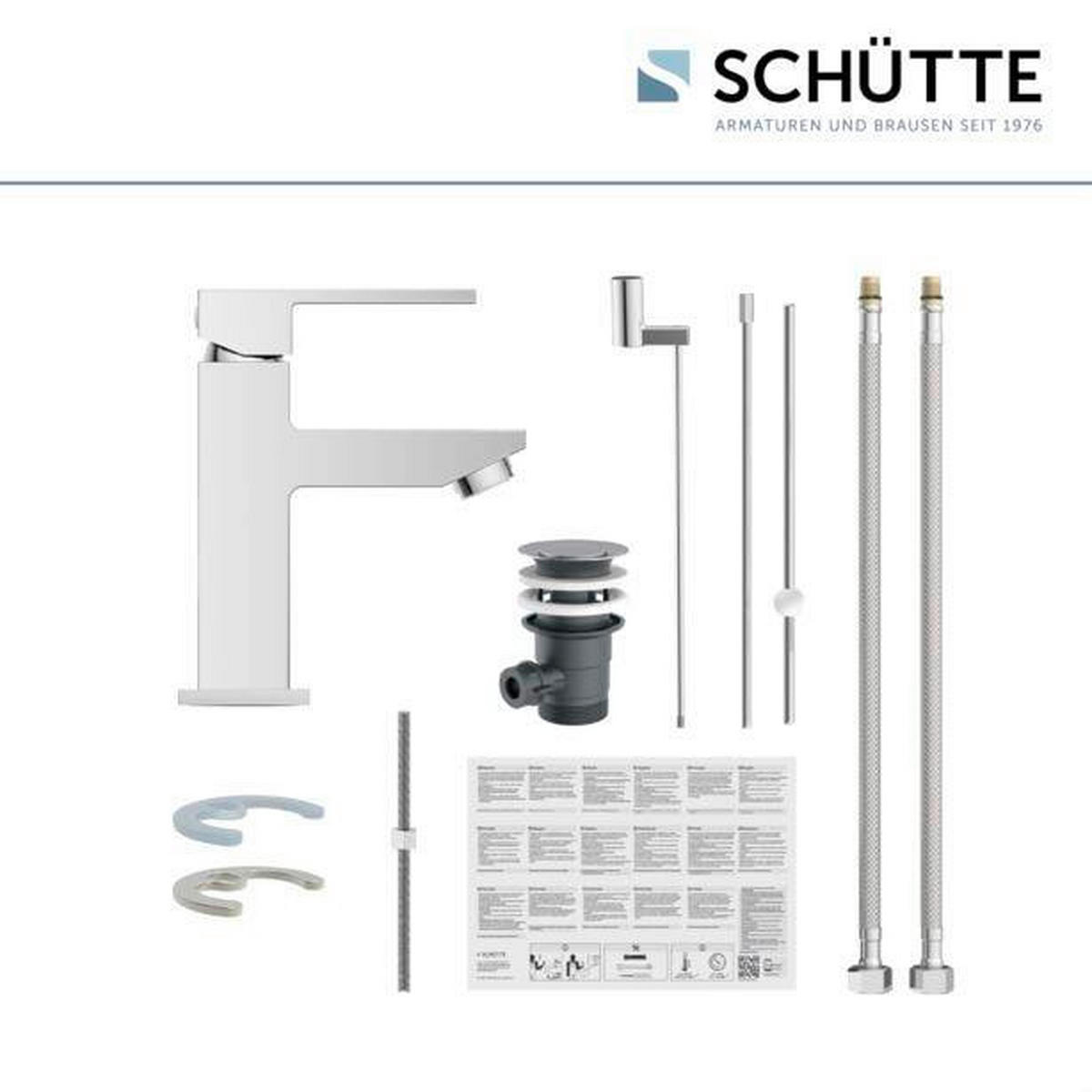 WASCHTISCHARMATUR 24110  - Chromfarben, Metall (5/16/13,5cm) - Schütte