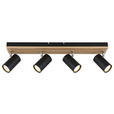 STRAHLER 56/8/12,5 cm   - Schwarz/Pinienfarben, Natur, Holz/Metall (56/8/12,5cm) - Novel