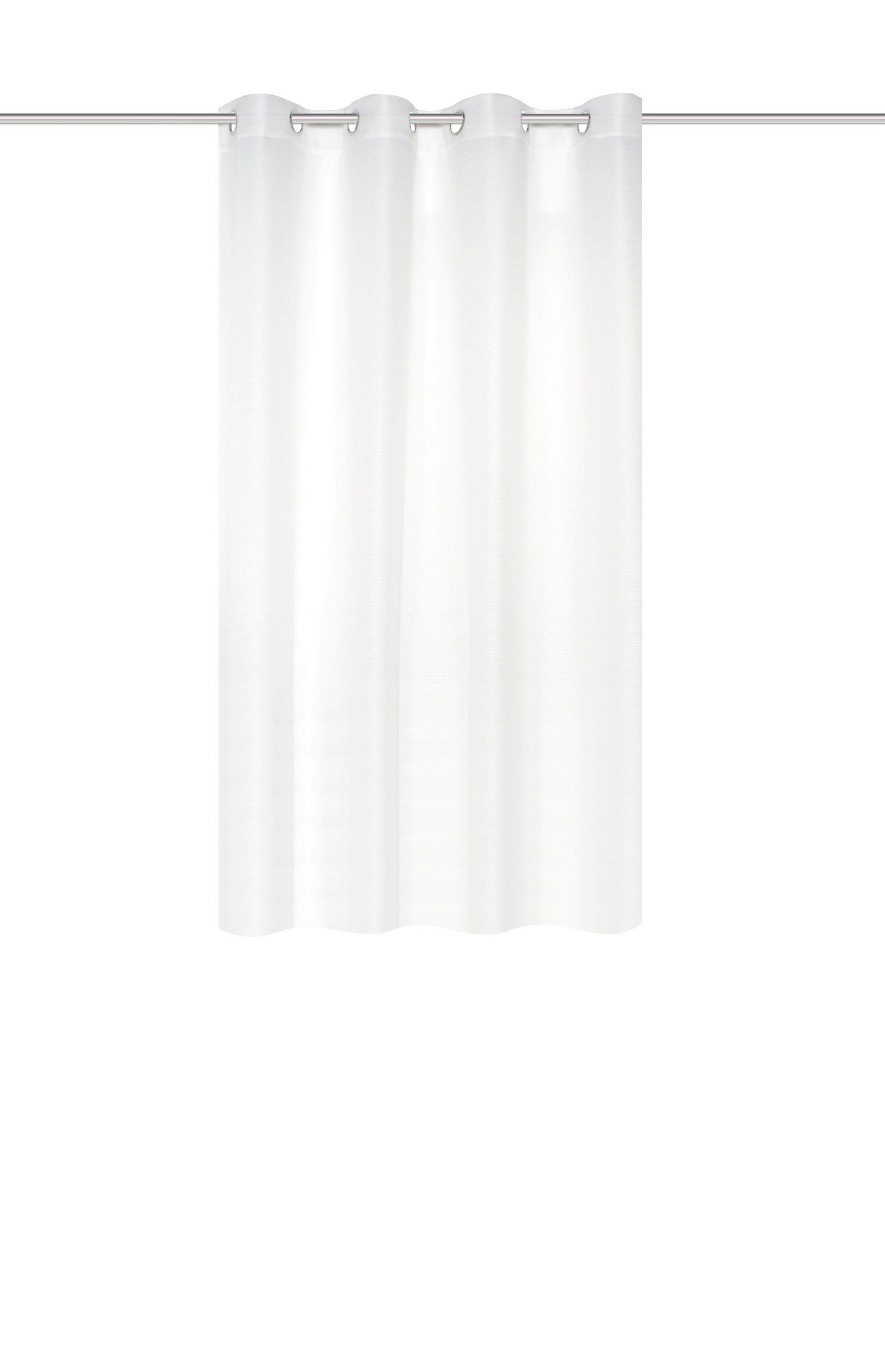 ÖSENVORHANG blickdicht  - Weiß, Basics, Textil (135cm)