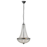 KRONLEUCHTER 40/64 cm   - Klar/Schwarz, Basics, Glas/Metall (40/64cm) - Markslöjd