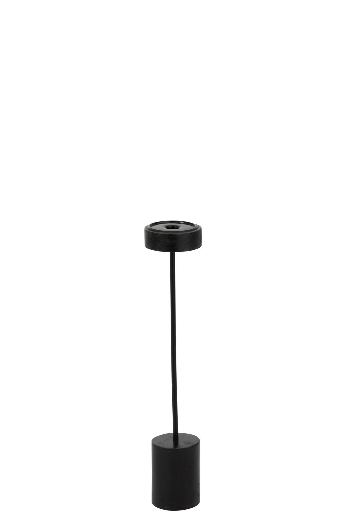 KERZENHALTER - Schwarz, Basics, Holz/Metall (9/9/53cm)