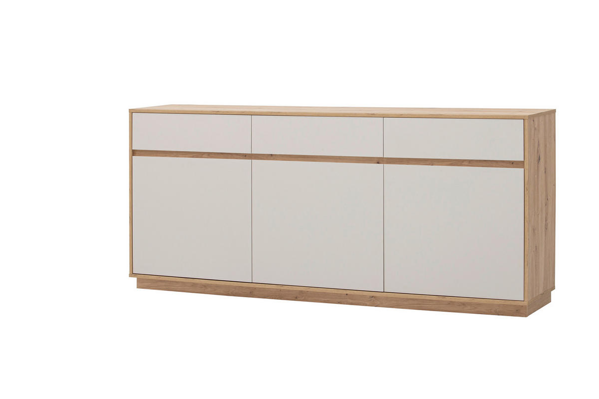 SIDEBOARD  202/89/40 cm 3 Schublade(n)  - Kaschmir/Eiche Artisan, Design, Holzwerkstoff (202/89/40cm) - MID.YOU