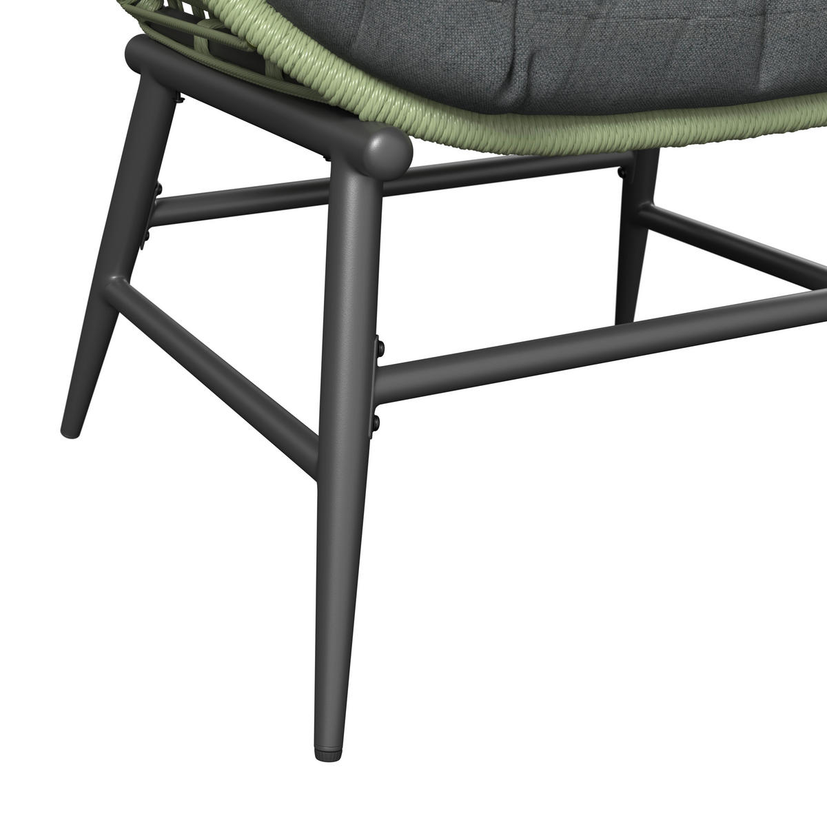 LOUNGESESSEL  - Anthrazit/Hellgrün, MODERN, Kunststoff/Textil (89/148,5/90cm) - Ambia Garden