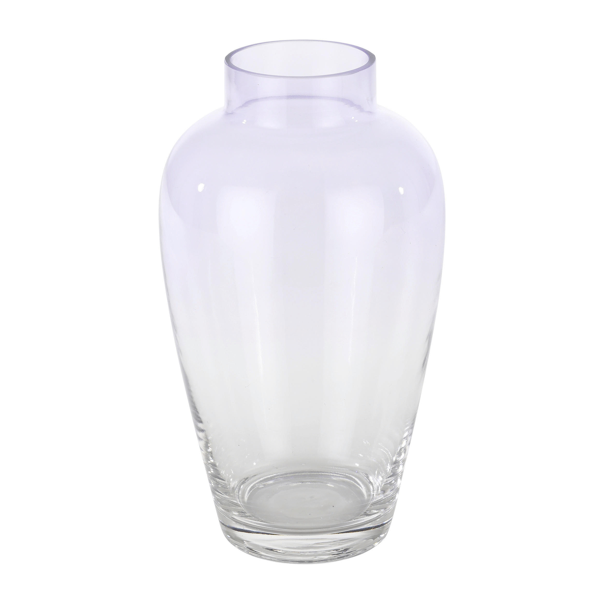 VASE  - Transparent/Lila, LIFESTYLE, Glas (15,5/27cm)