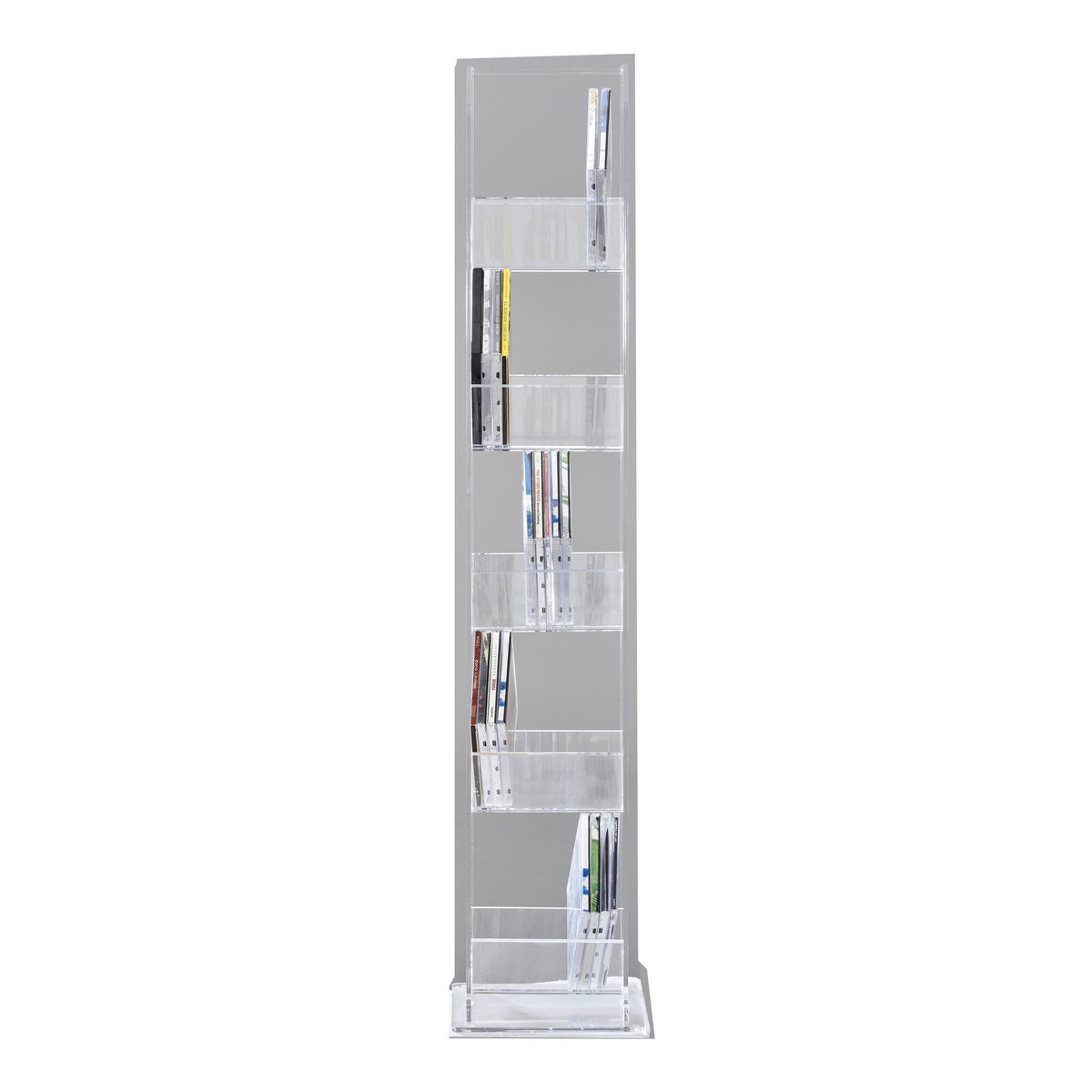 Bücherbrett aus Plexiglas transparent