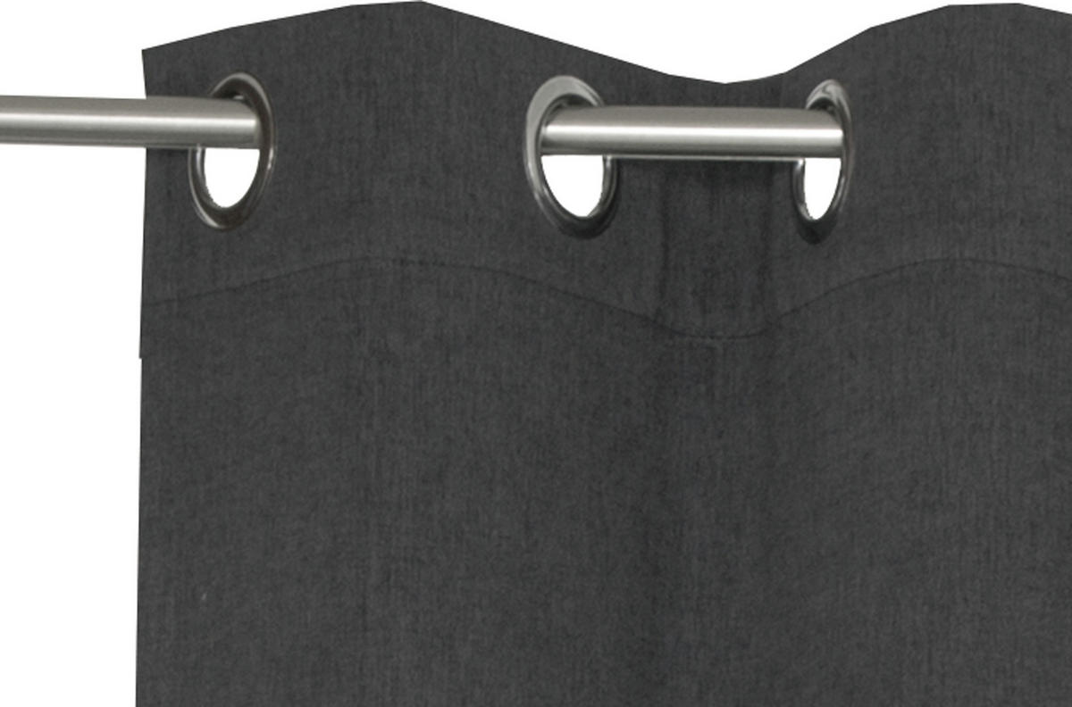 ÖSENSCHAL E-Harp blickdicht 140/250 cm   - Dunkelgrau, Basics, Textil (140/250cm) - Esprit