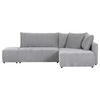 ECKSOFA in Flachgewebe Grau  - Schwarz/Grau, KONVENTIONELL, Kunststoff/Textil (295/200cm) - Carryhome