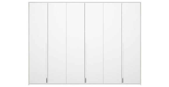 DREHTÜRENSCHRANK 301/223/60 cm 6-türig  - Chromfarben/Weiß, Design, Holzwerkstoff/Metall (301/223/60cm) - Novel