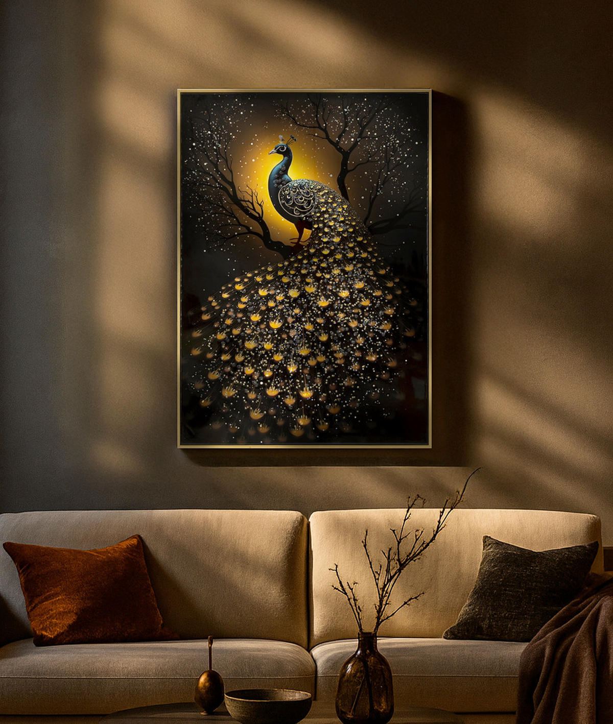 LEINWANDBILD  - Goldfarben, Design, Holz/Kunststoff (70/100/4cm)