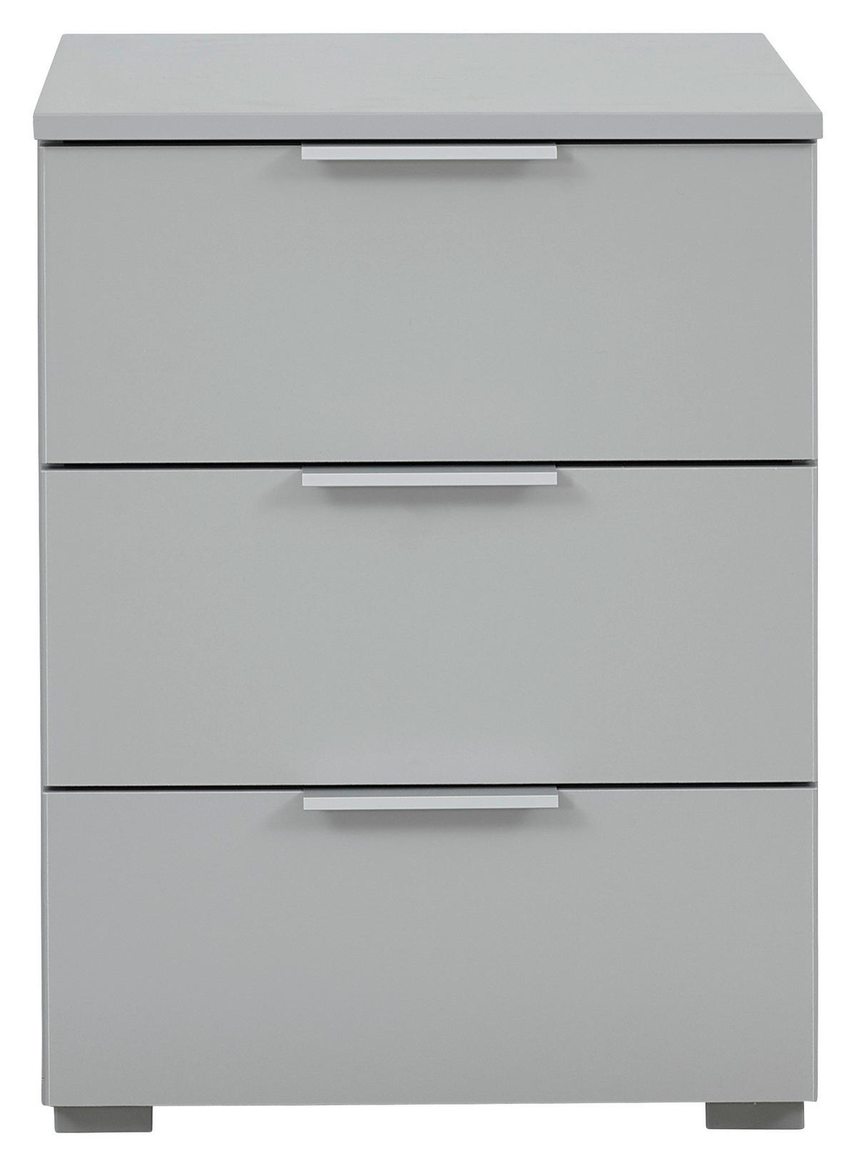 NACHTTISCH  in Hellgrau  - Hellgrau/Alufarben, Modern, Holzwerkstoff (47/62/42cm) - Rauch Möbel