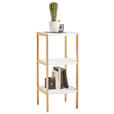 REGAL Bambus teilmassiv Braun, Weiß  - Braun/Weiß, Design, Holz/Holzwerkstoff (34/80/33cm) - Xora