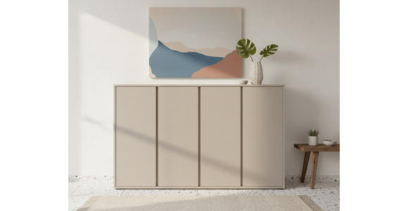 SCHUHSCHRANK  in 192,7/120/34 cm  - Kaschmir/Anthrazit, KONVENTIONELL, Holzwerkstoff/Kunststoff (192,7/120/34cm) - Xora