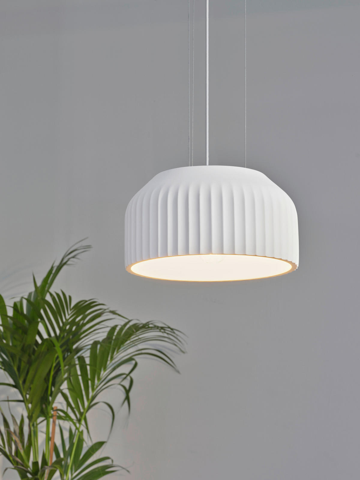 HÄNGELEUCHTE 30/120 cm  - Weiß, Basics, Stein (30/120cm) - Osram