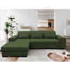 ECKSOFA Grün Struktur, Bouclé  - Schwarz/Grün, Design, Kunststoff/Textil (175/270cm) - MID.YOU