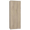 DREHTÜRENSCHRANK in Sonoma Eiche  - Alufarben/Sonoma Eiche, Design, Holzwerkstoff/Kunststoff (73,7/197,5/34,8cm)