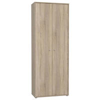 DREHTÜRENSCHRANK in Sonoma Eiche  - Alufarben/Sonoma Eiche, Design, Holzwerkstoff/Kunststoff (73,7/197,5/34,8cm)