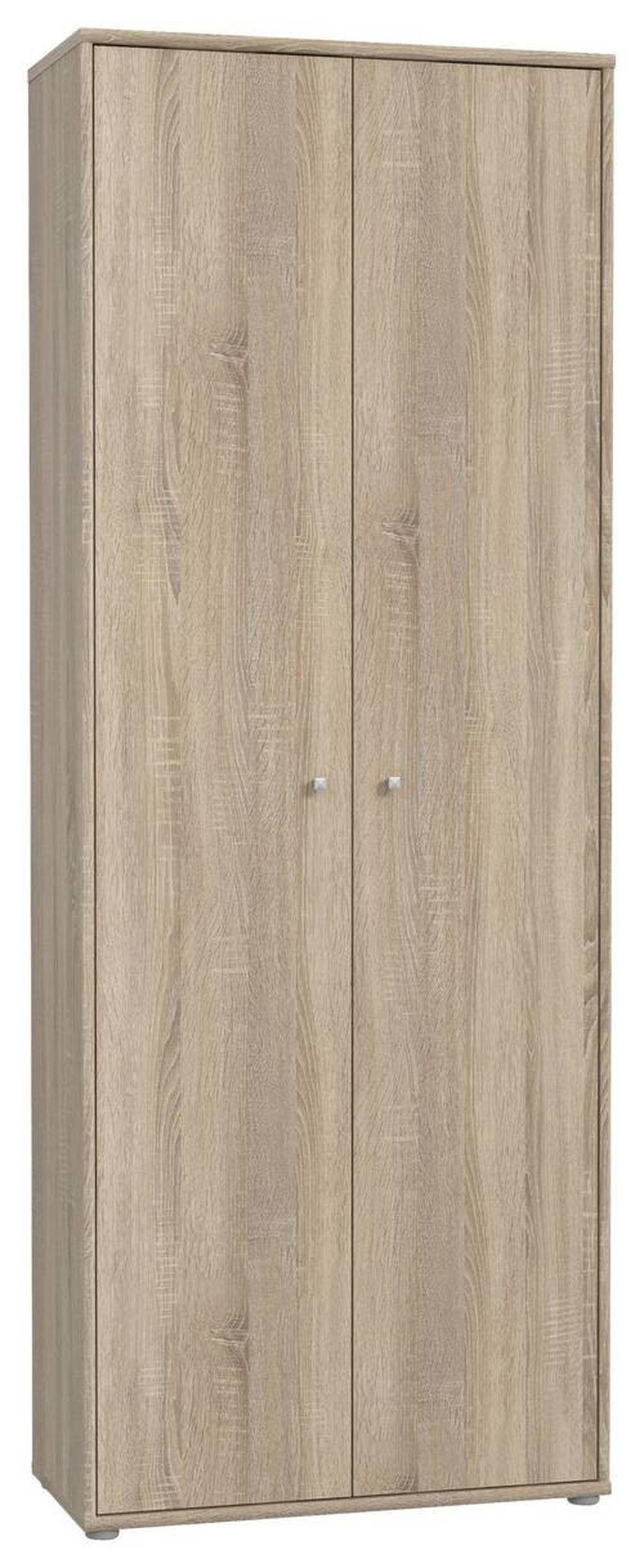 DREHTÜRENSCHRANK in Sonoma Eiche  - Alufarben/Sonoma Eiche, Design, Holzwerkstoff/Kunststoff (73,7/197,5/34,8cm)