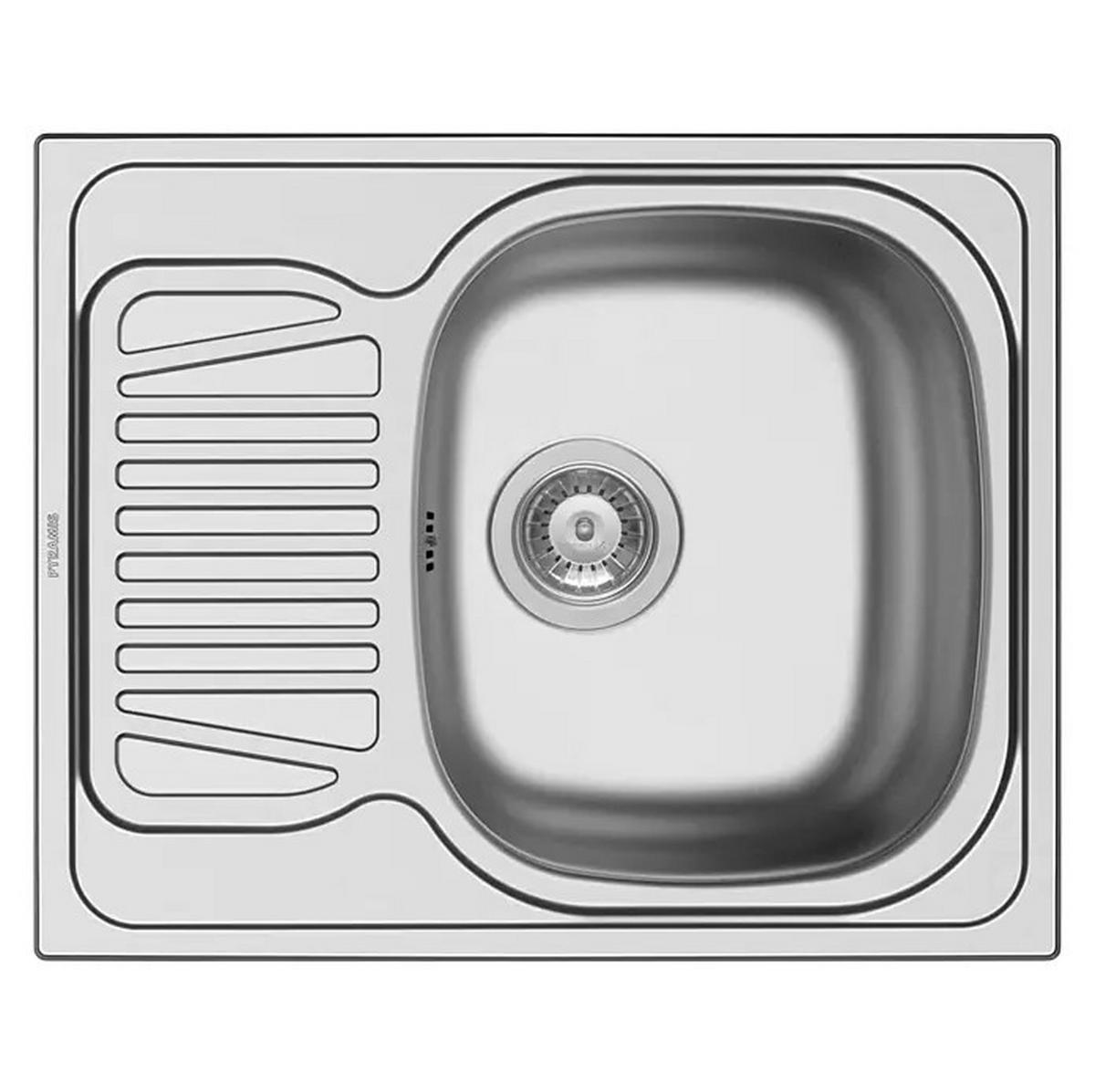 KÜCHENLEERBLOCK 310 cm   in Weiß, Eichefarben  - Edelstahlfarben/Eichefarben, Basics, Holzwerkstoff/Metall (310cm) - Venda