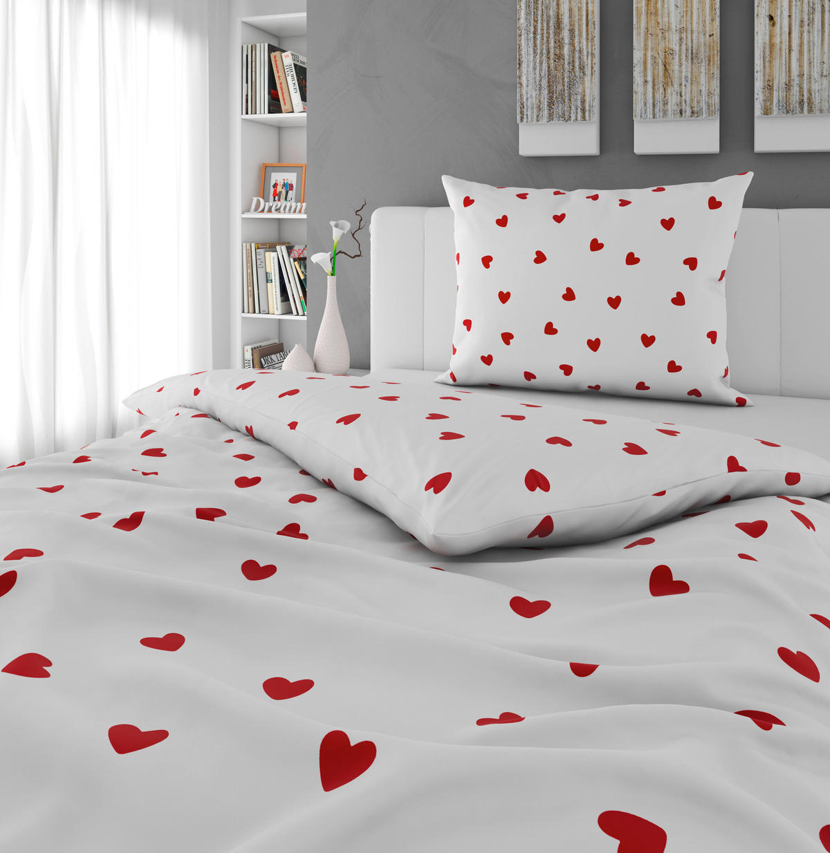 BETTWÄSCHE 2-teilig Renforcé 140/200 cm  - Weiß, Textil (140/200cm) - Novel