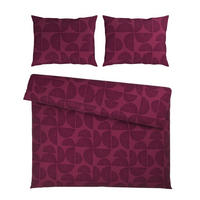POSTELJNINA 140/200 cm saten večbarvno, bordo  - večbarvno/bordo, Konvencionalno, tekstil (140/200cm) - Novel