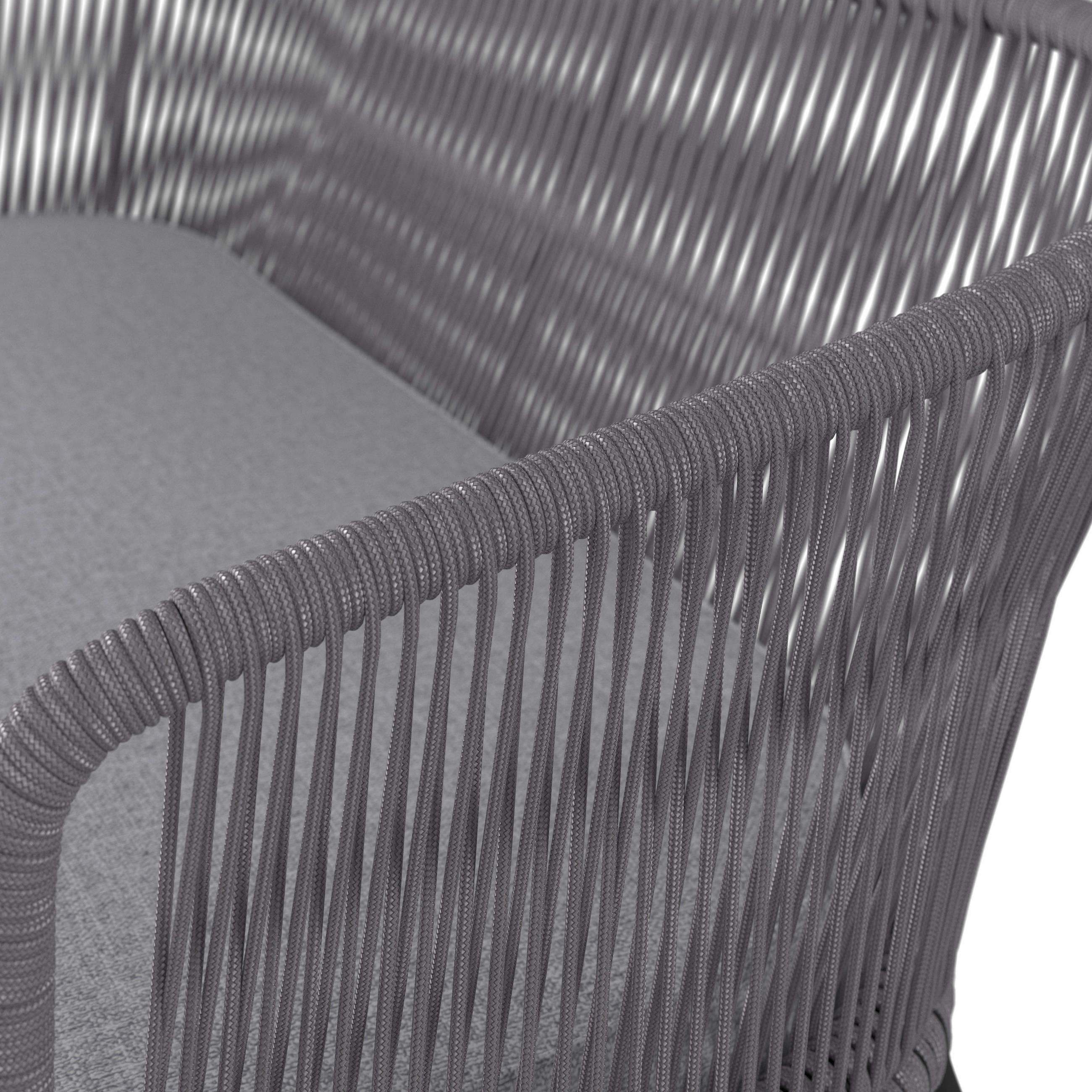GARTENSET Stahl  - Schwarz/Grau, MODERN, Textil/Metall (90/50/38cm) - Ambia Garden
