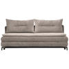 SCHLAFSOFA  in Chenille, Plüsch Sandfarben  - Sandfarben/Schwarz, MODERN, Textil/Metall (208/73/92/102cm) - Novel