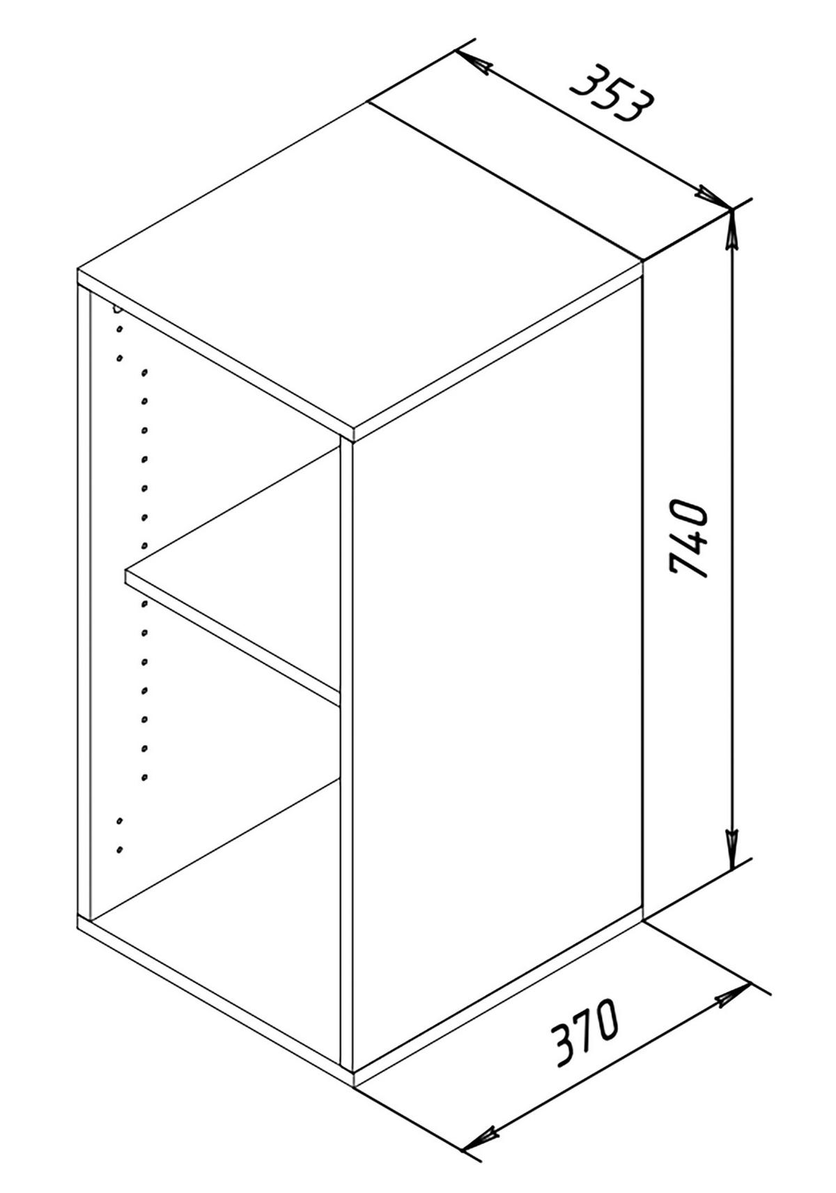 AKTENREGAL Buchefarben  - Buchefarben, MODERN, Holzwerkstoff (35/74/37cm) - MID.YOU