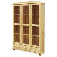 VITRINE  in massiv Kiefer Naturfarben  - Klar/Naturfarben, Natur, Glas/Holz (126/189/35cm) - Livetastic