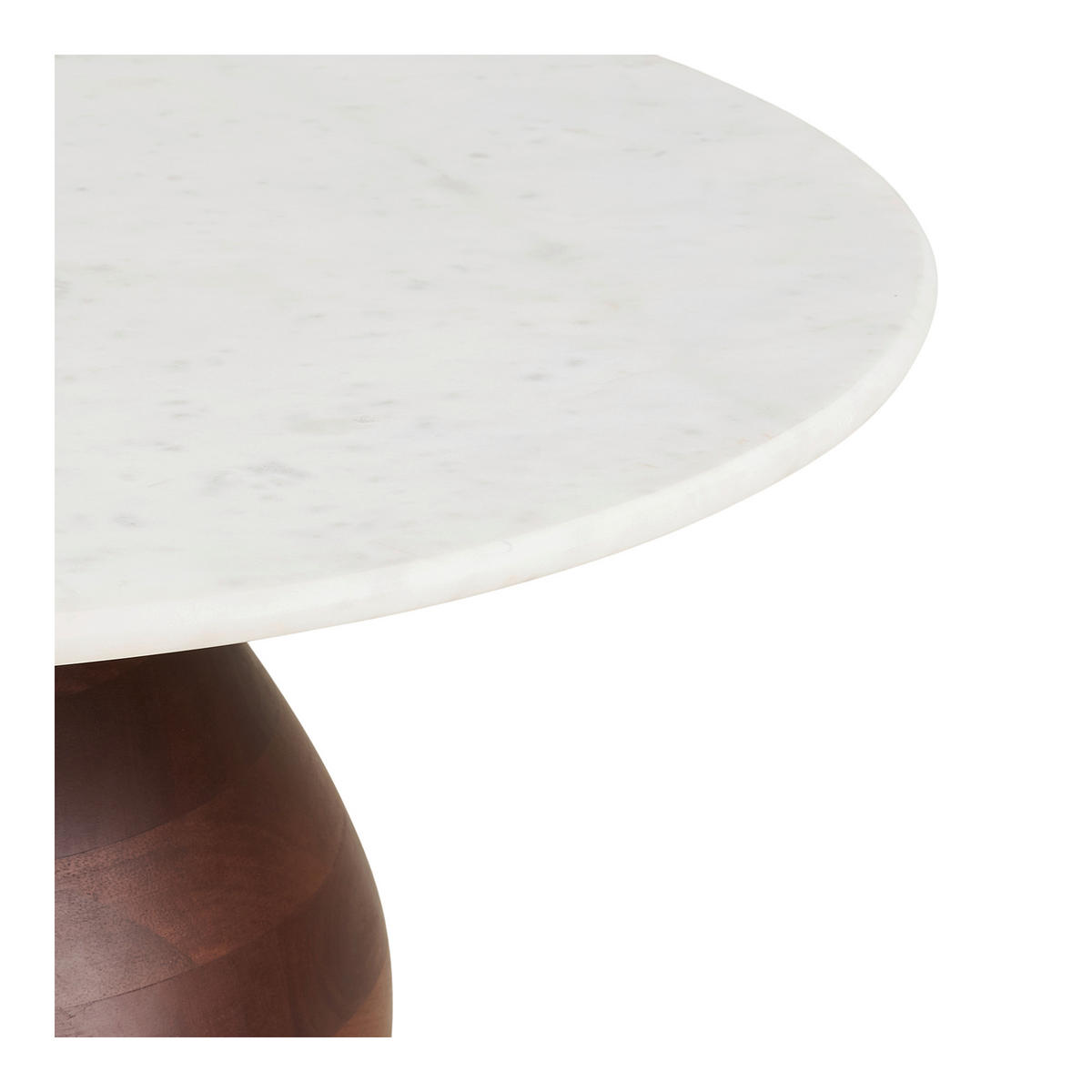 COUCHTISCH70/70/35 cm  in Holz  - Dunkelbraun/Weiß, Design, Holz/Stein (70/70/35cm) - MID.YOU