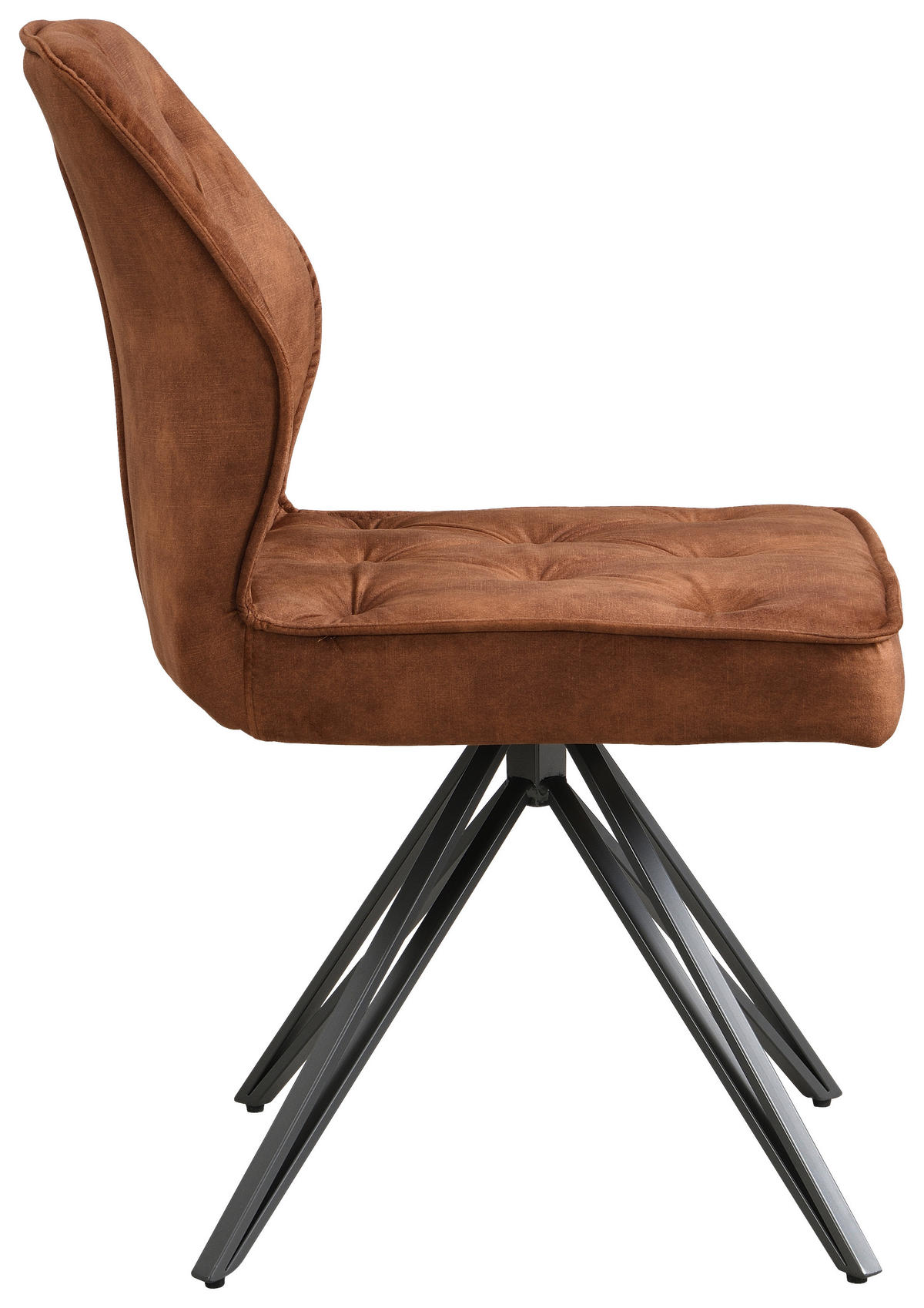 STOL , , vävt tyg  - cognacfärgad/svart, Design, metall/textil (50/85/60cm) - Carryhome