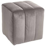 HOCKER in Textil Dunkelgrau  - Dunkelgrau, Design, Textil (43/50/43cm) - Novel