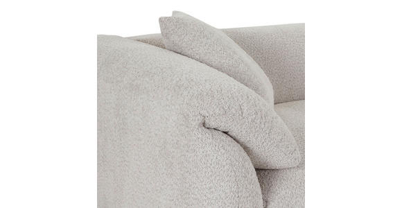 ECKSOFA in Chenille Creme 323/180 cm - Creme/Schwarz, MODERN, Kunststoff/Textil (323/180cm) - Carryhome
