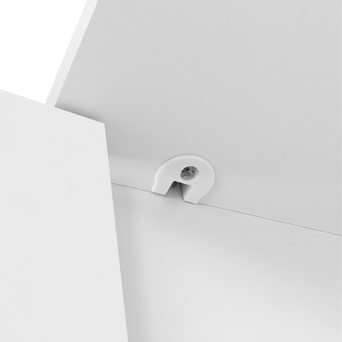 DREHTÜRENSCHRANK  in Weiß  - Schwarz/Weiß, MODERN, Holzwerkstoff/Metall (93/211/53cm) - MID.YOU
