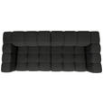 BIGSOFA  in Flachgewebe, Leinenoptik Anthrazit  - Anthrazit/Schwarz, Design, Textil/Metall (262/66/113cm) - Belluti