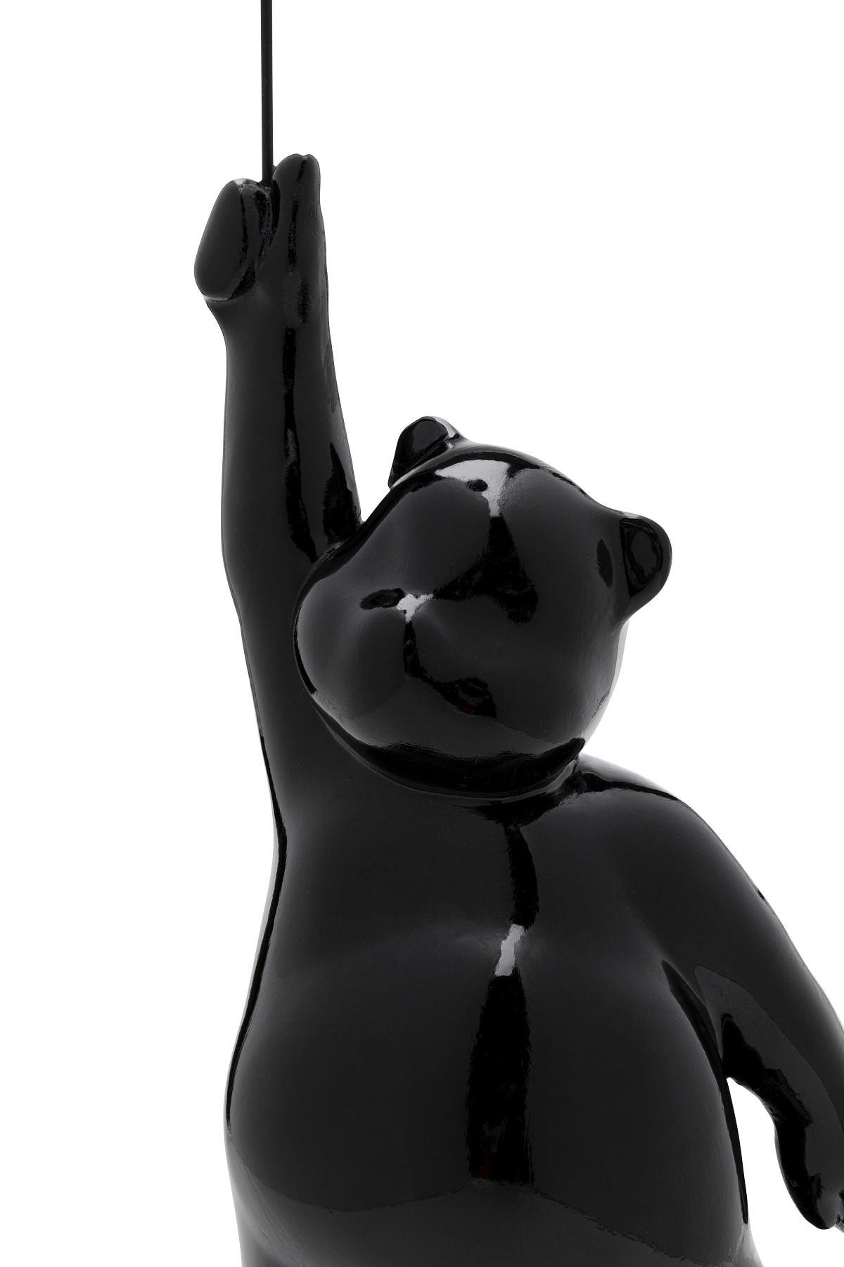 DEKOBÄR - Schwarz Hochglanz/Rot, Design, Kunststoff (16/73/16cm) - Kare-Design