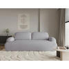 3-SITZER-SOFA Sevilla Plus in Bouclé Hellgrau  - Hellgrau/Schwarz, Design, Kunststoff/Textil (256/93/120cm) - MID.YOU