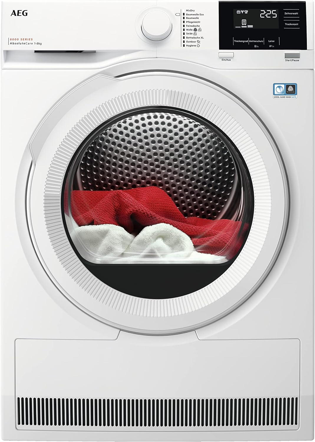 WÄRMEPUMPENTROCKNER TR8T60680  - Weiß, Basics, Kunststoff/Metall (59,6/85/66,3cm) - AEG