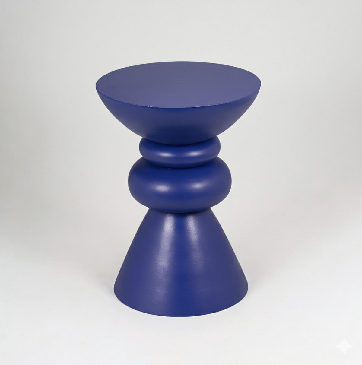 BEISTELLTISCH 35/35/48 cm Mangoholz Hartholz Lila rund  - Lila, Basics, Holz (35/35/48cm) - MID.YOU