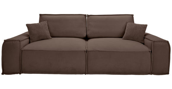 SCHLAFSOFA Webstoff Braun - Schwarz/Braun, KONVENTIONELL, Kunststoff/Textil (256/83/115cm) - Carryhome