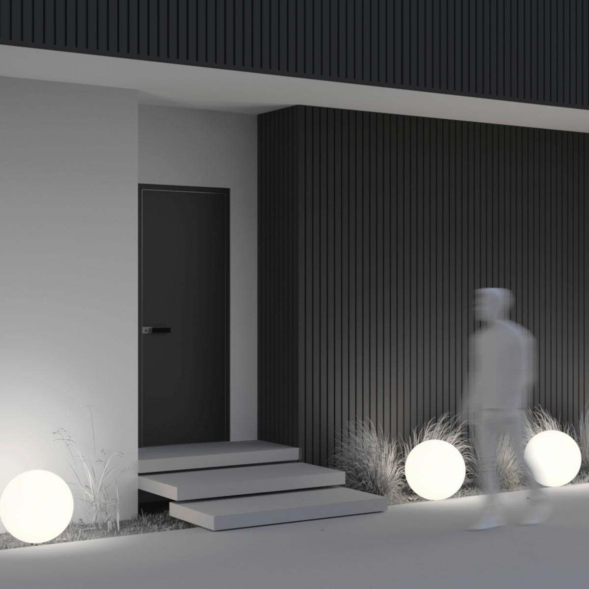 WEGELEUCHTE - Schwarz/Weiß, Basics, Kunststoff/Metall (50/49/50cm) - MAYTONI