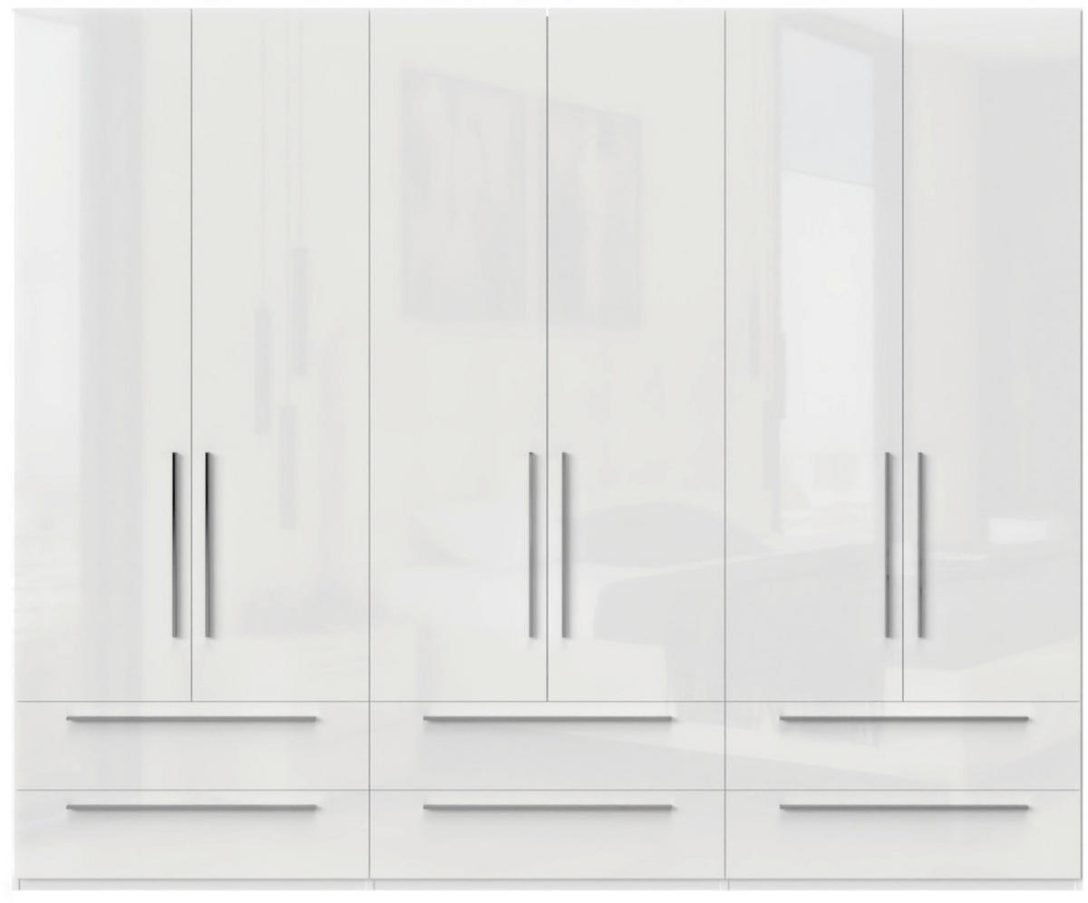 ORMAR SA KLASIČNIM VRATIMA bela, bela visoki sjaj  272/224/56 cm  - bela visoki sjaj/bela, Dizajnerski, pločasti materijal/plastika (272/224/56cm)