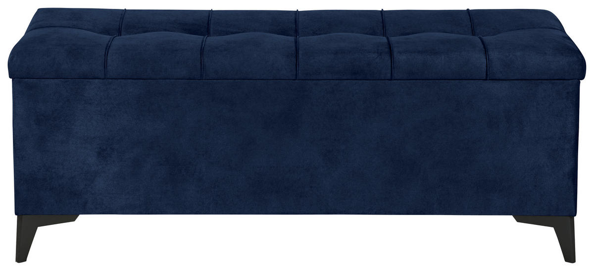 BETTBANK 139/58/50 cm   - Blau/Schwarz, KONVENTIONELL, Kunststoff/Textil (139/58/50cm) - Modante