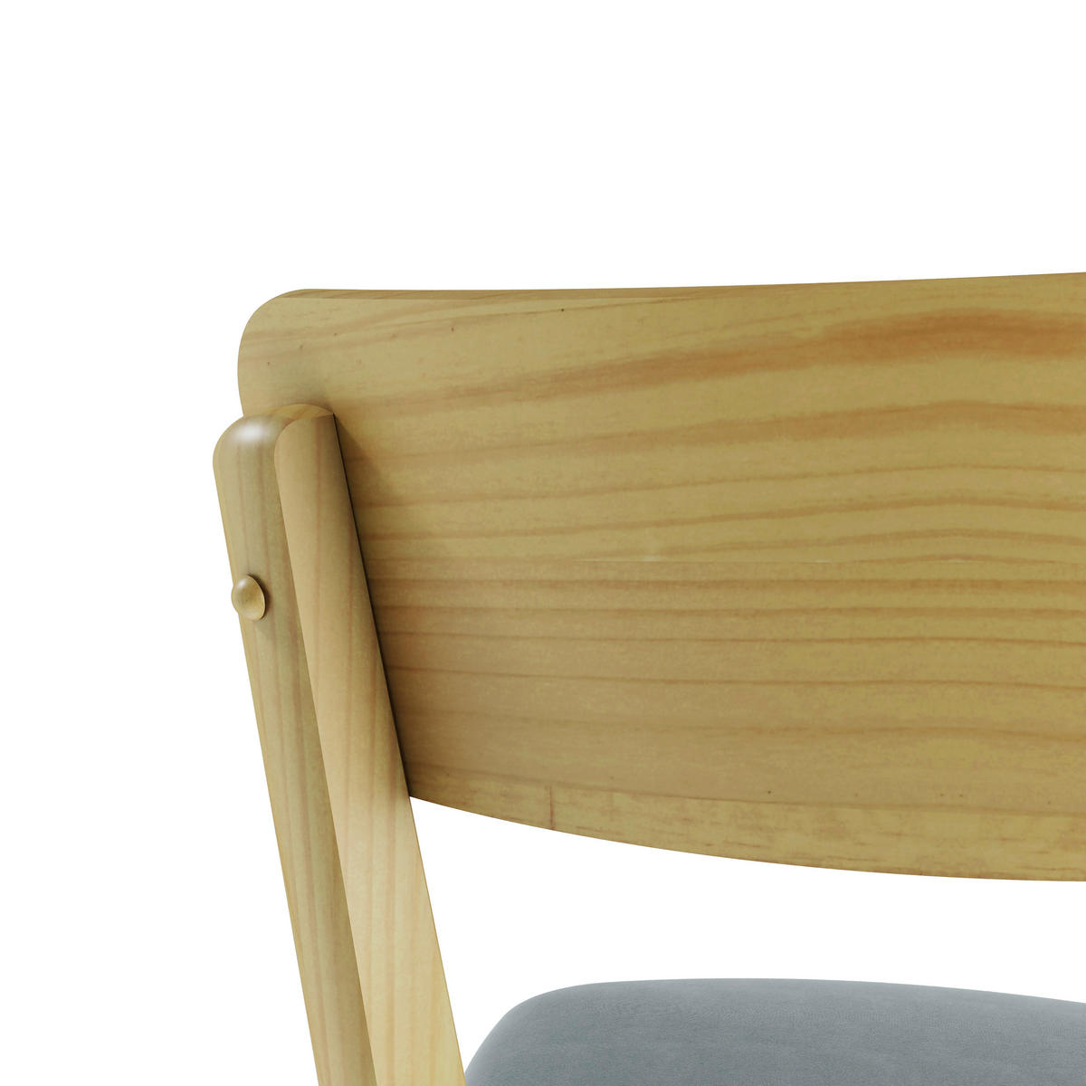 STUHL-SET 2 Stück  in Holz, Textil  - Naturfarben/Grau, MODERN, Holz/Textil (51,5/80,5/49cm) - MID.YOU