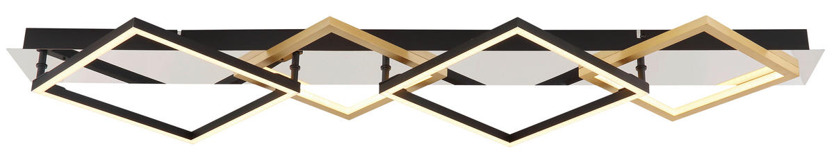 STROPNA LED-SVETILKA   //3000 K/230 V/ - zlate barve/črna, Design, kovina/umetna masa (104,5/35,5/7cm) - Globo