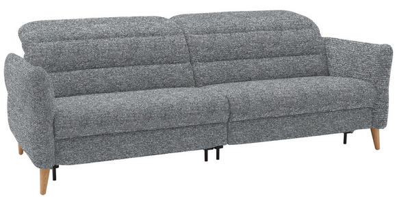 2-SITZER-SOFA in Webstoff Blaugrau  - Eiche Bianco/Blaugrau, Design, Holz/Textil (234-262/84/112cm) - Dieter Knoll