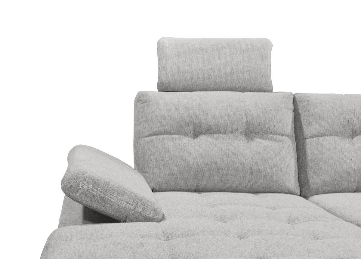 WOHNLANDSCHAFT Webstoff Dunkelgrau  - Dunkelgrau/Schwarz, Konventionell, Kunststoff/Textil (170/324/218cm) - MID.YOU