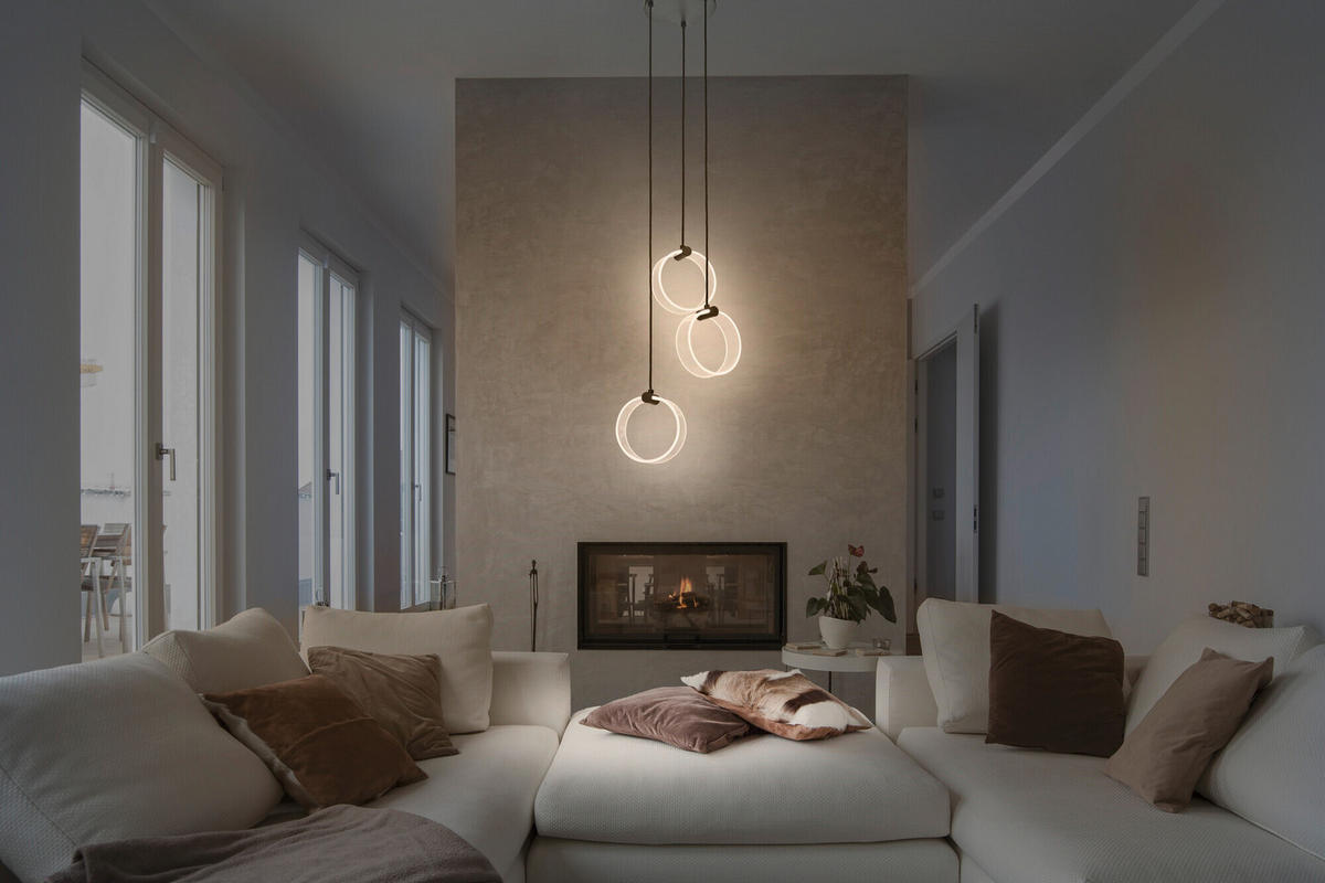 LED-PENDELLEUCHTE 28/20/121 cm   - Schwarz, Design, Kunststoff (28/20/121cm) - Ledvance