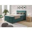 BOXSPRINGBETT 120/200 cm  in Grün  - Schwarz/Grün, KONVENTIONELL, Holz/Textil (120/200cm) - Esposa