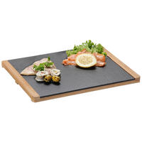 SERVÍROVACIA TÁCKA, kameň, drevo, 34/26/1,50 cm - čierna, Basics, drevo/kameň (34/26/1,50cm) - Homeware Profession.