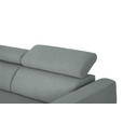 ECKSOFA in Chenille Silberfarben  205/280 cm  - Silberfarben/Schwarz, Design, Textil/Metall (205/280cm) - Xora